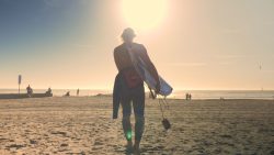Dane Gudauskas walking into the sunset