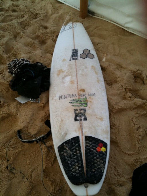 Dane Reynolds' Proton 6-2 185/8 2 5/16 squash tail with glass on fins 