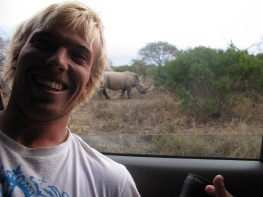 Tanner and Rhino friend.
